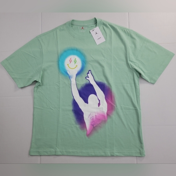Nike Air Jordan J Balvin T-Shirt DR2962-308 Men's Size XLarge Green New - Picture 1 of 11